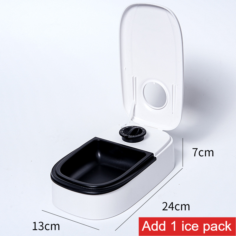 Smart Automatic Pet Feeder with Timed Single or Double Meal Dispensing and Ice Pack Option