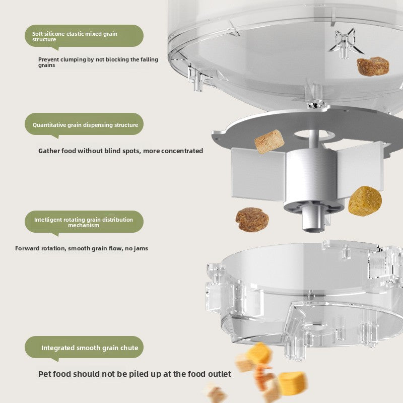 Automatic Pet Feeder with Water Dispenser, 4L Food Tank, 3L Water Tank for Cats and Dogs