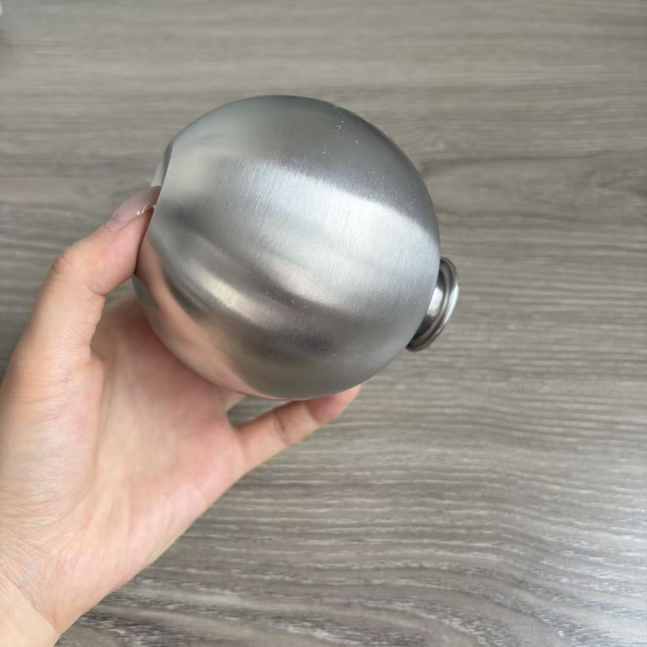 Portable Foldable 304 Stainless Steel Pet Water Bottle with Silicone Bowl, 285ml