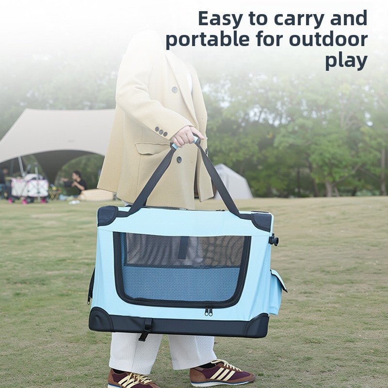 Foldable Oxford fabric dog crate for car travel, photo 4 of 14