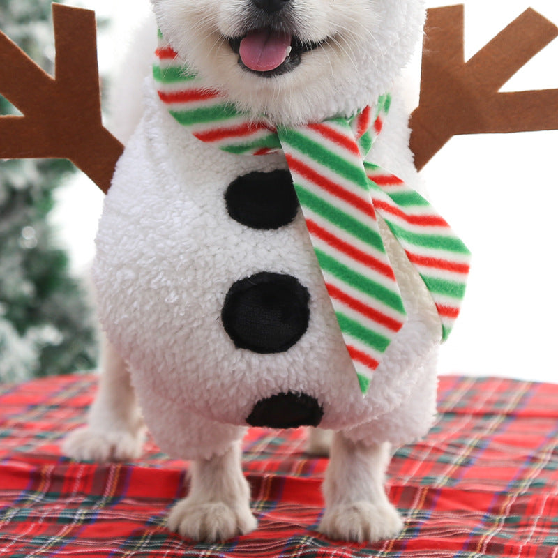 Standing snowman Christmas costume for dogs and cats