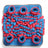 Yellow and pink snuffle mat measuring 42 by 42cm