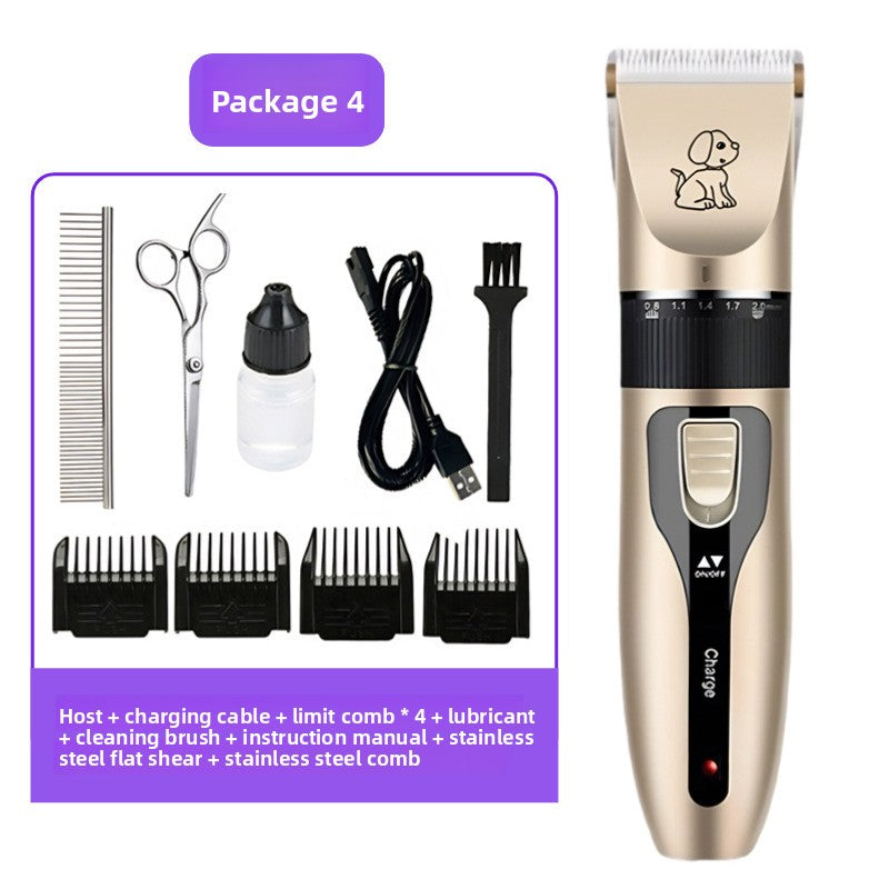 Pet Hair Clipper Grooming Kit with Steel Comb and Scissors