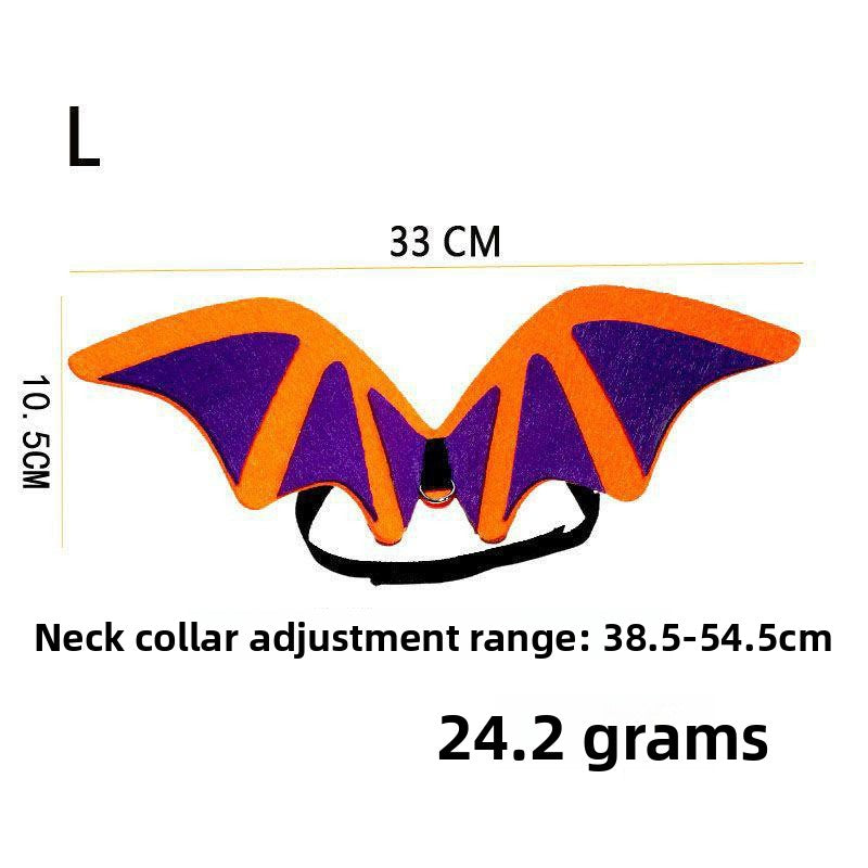 Halloween felt bat wings for dogs and cats in Black Hat, in a home setting