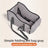 Dog car seat for small dogs and puppies in Grey Leather-Look
