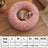Grey bear paw shaped round plush pet bed, view 63