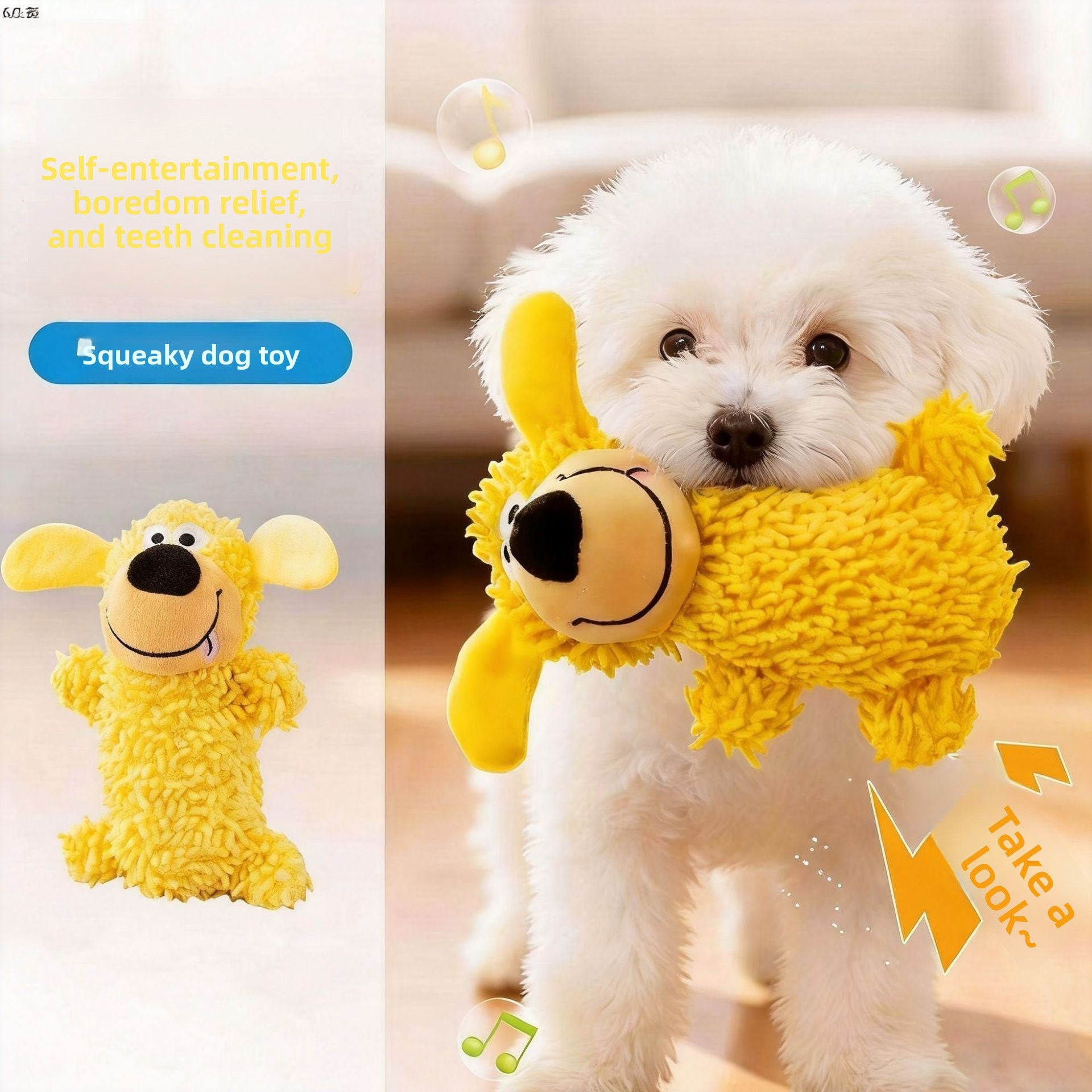 Squeaky plush animal dog toy collection with duck, goose and snake - view 11