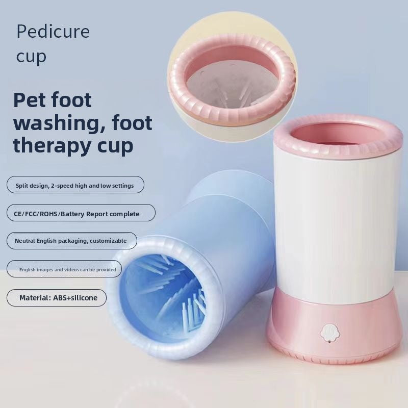 Automatic Dog Paw Washing Cup with Soft Silicone Bristles