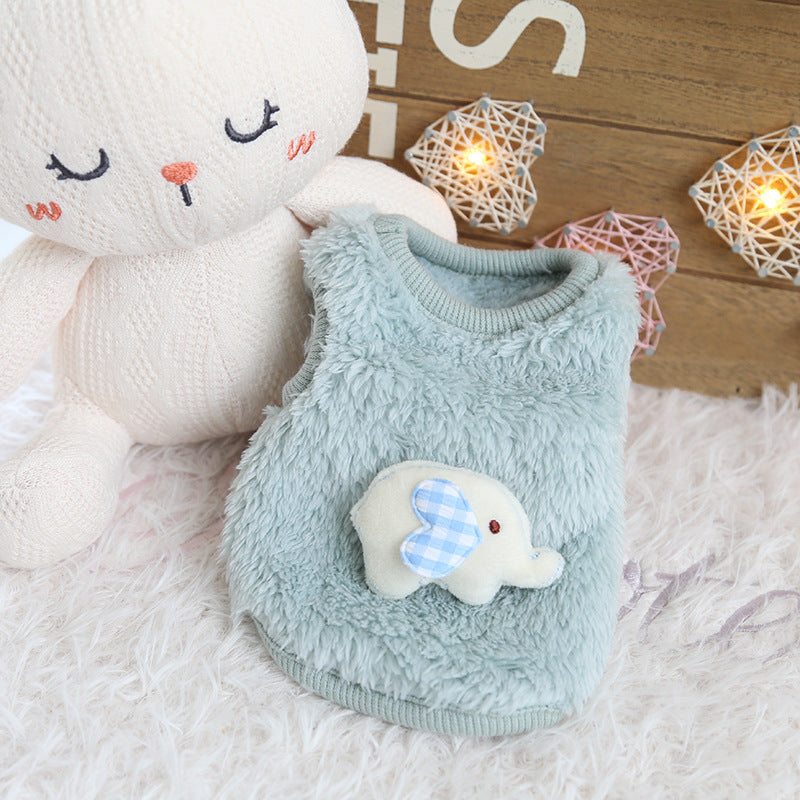 Coral fleece top for newborn puppies and kittens for dogs and cats, image 2
