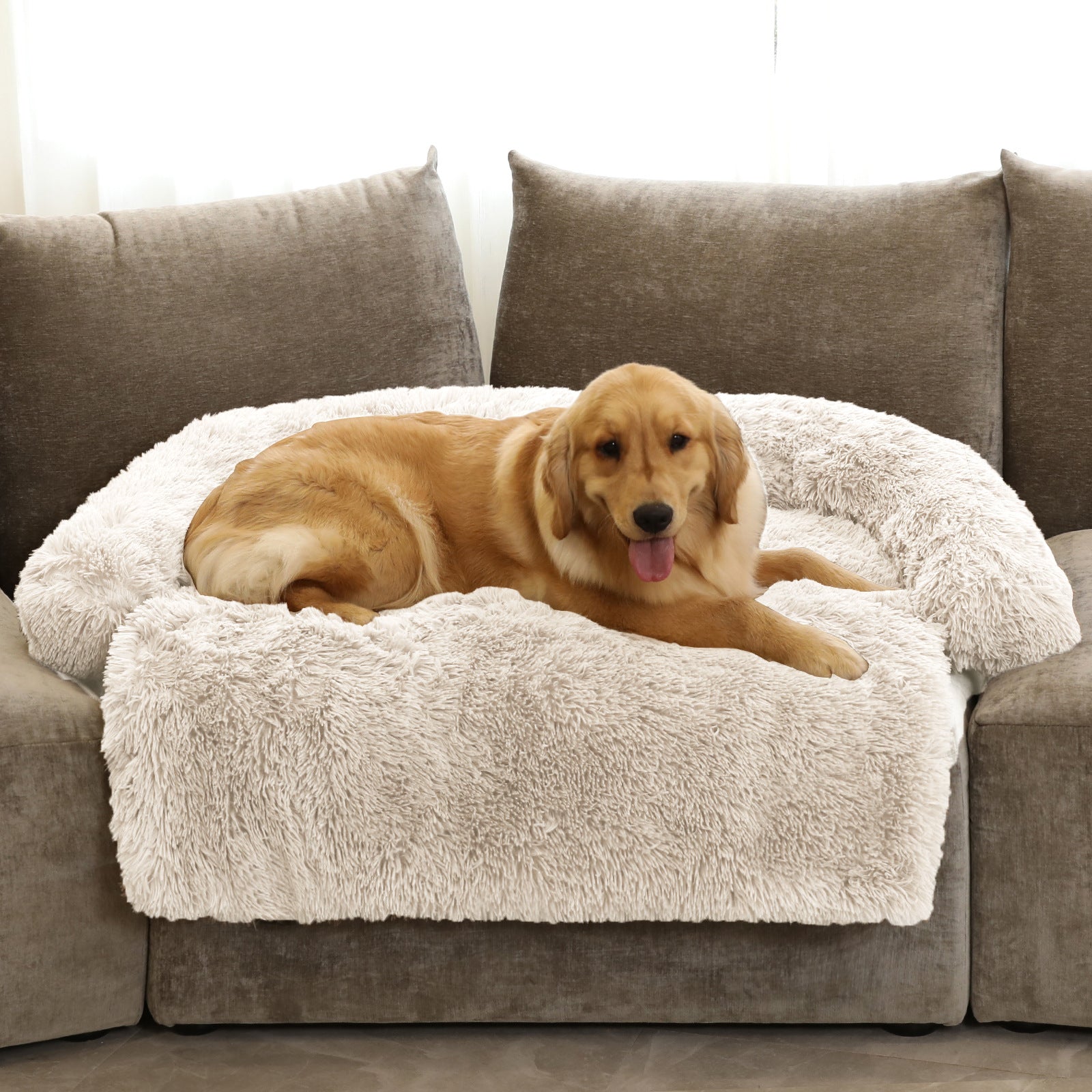 Fuzzy Blanket Pet Bed with Washable Removable Cover