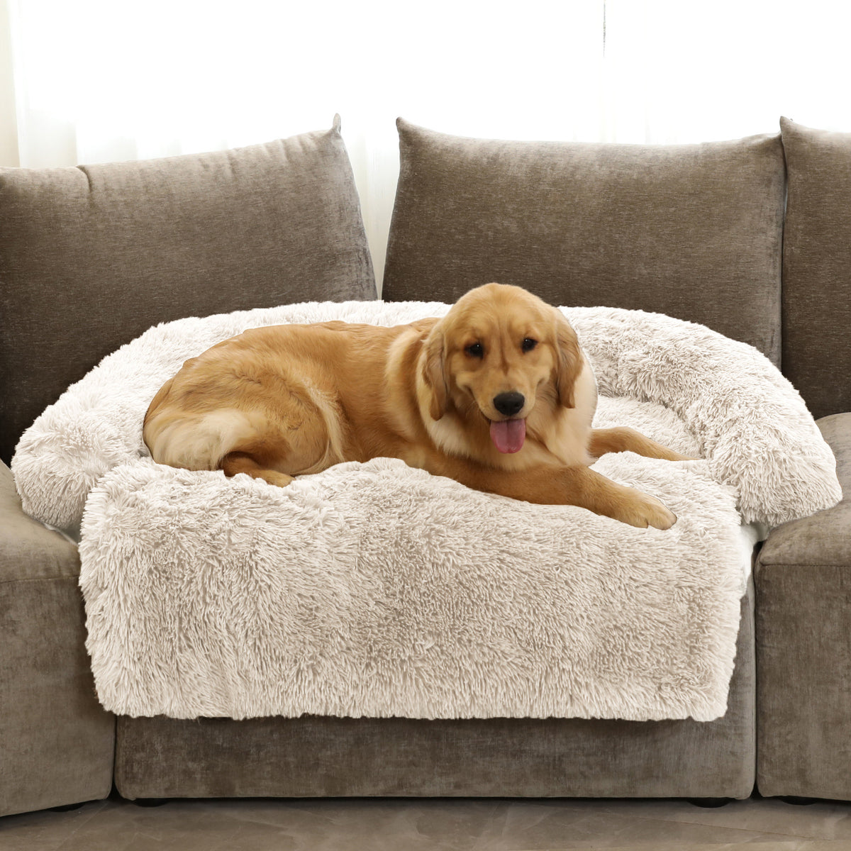 Fuzzy Blanket Pet Bed with Washable Removable Cover
