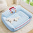 Raised Rim Plush Pet Bed with Blanket Option for Cats and Dogs