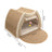 Solid wood enclosed cat tent with sisal scratching pad, view 9
