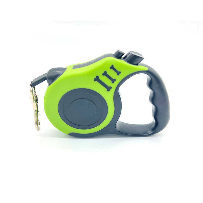 Automatic retractable dog leads shown in five bright colours