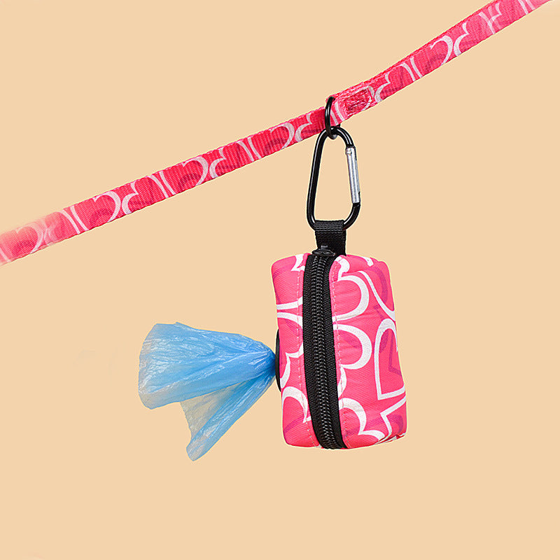 Heart print dog harness and lead set, 4 sizes available