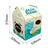 Corrugated cardboard cat nest house with checkerboard print design, view 7