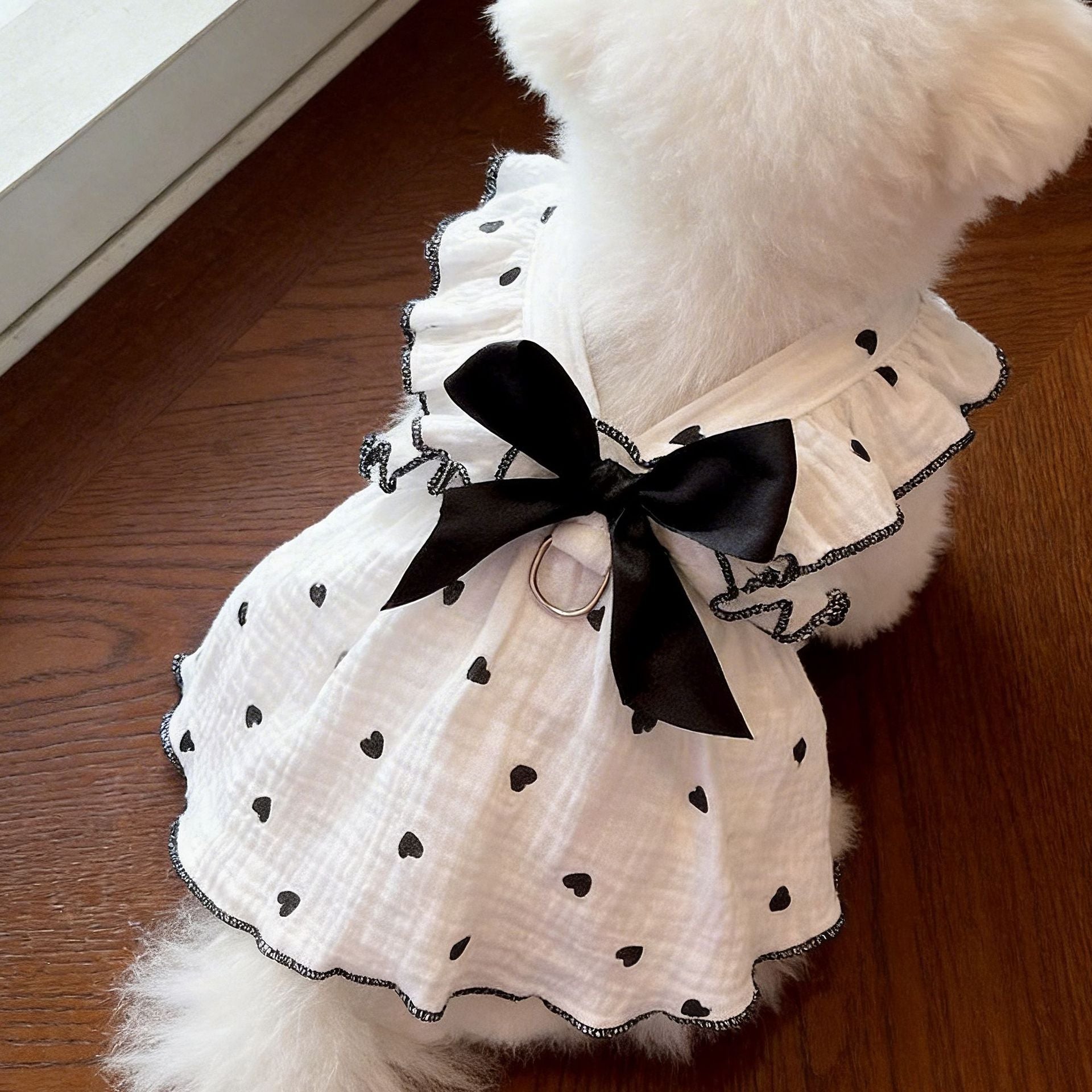 Summer pet dress with lead ring for dogs and cats, image 7