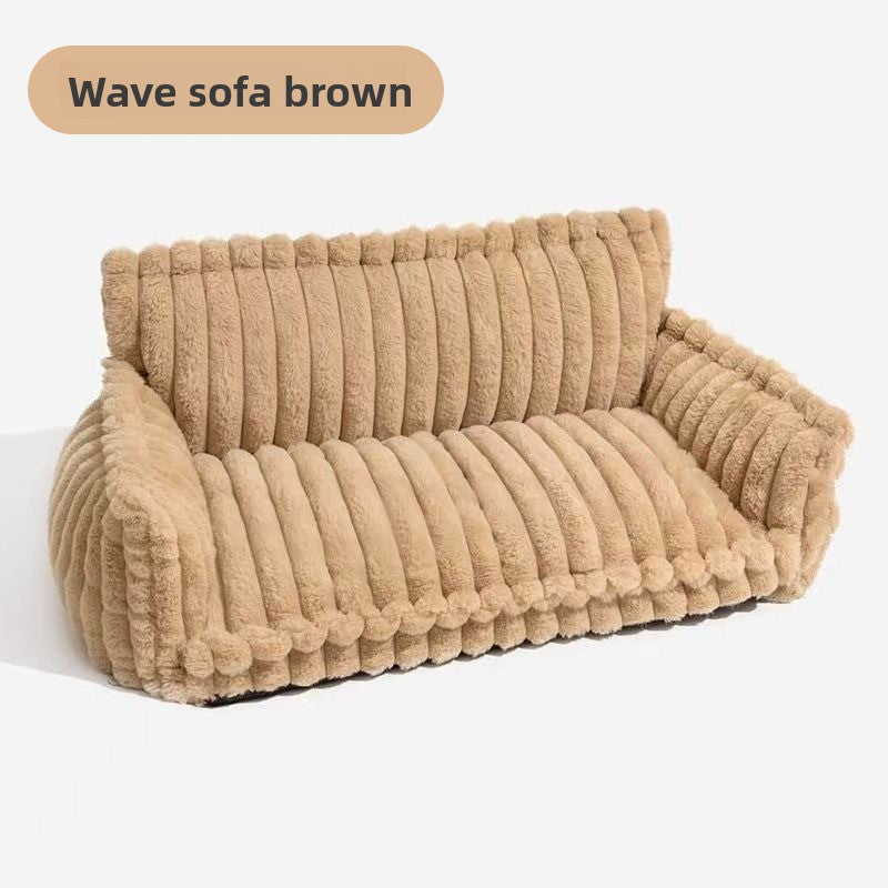 Removable washable plush pet bed with grid mat, photo 7 of 37