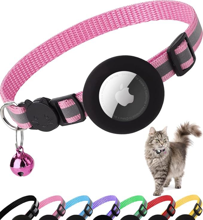 Reflective silicone AirTag holder for pet collars, tag not included, product image 7