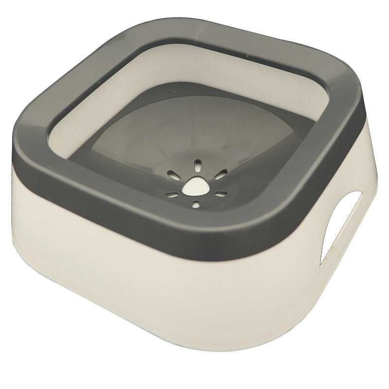 Floating Anti-Wet Mouth Pet Water Bowl with Built-In Filter, Round or Square, 19cm