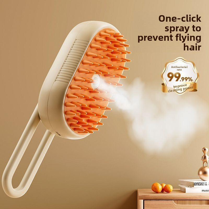 Electric Mist Spray Comb, Steam Detangling Anti-Flyaway Brush