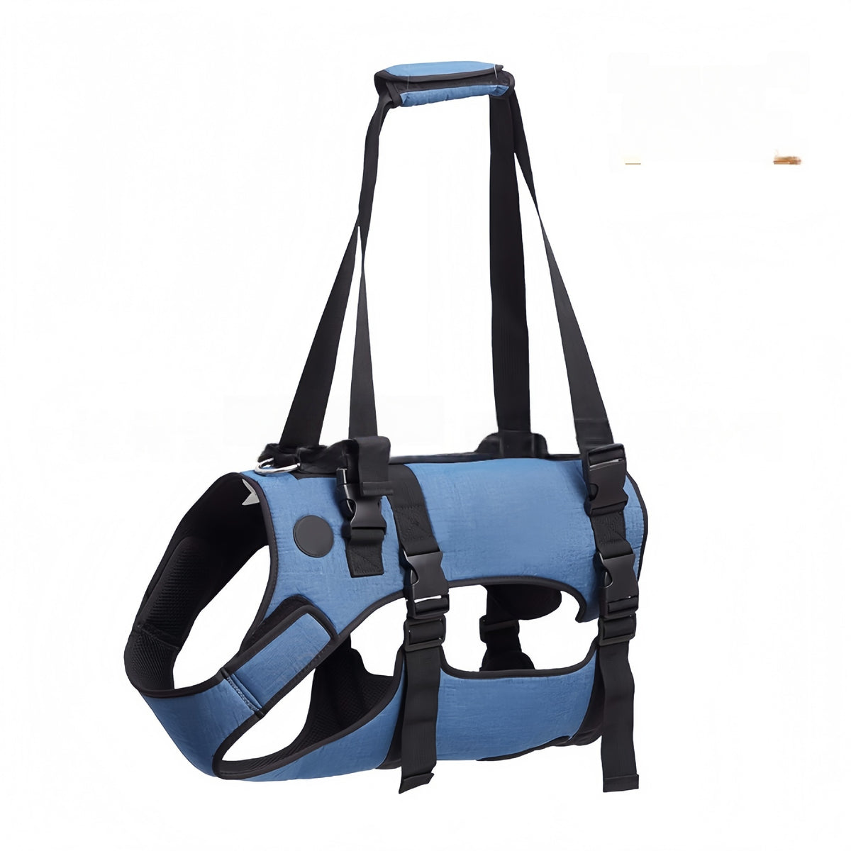 Denim dog harness and matching lead set in blue, product image 13