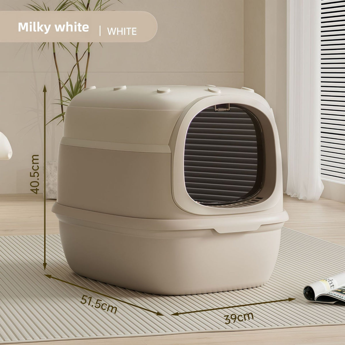 Fully Enclosed Cat Litter Box, Standard or UV Disinfecting