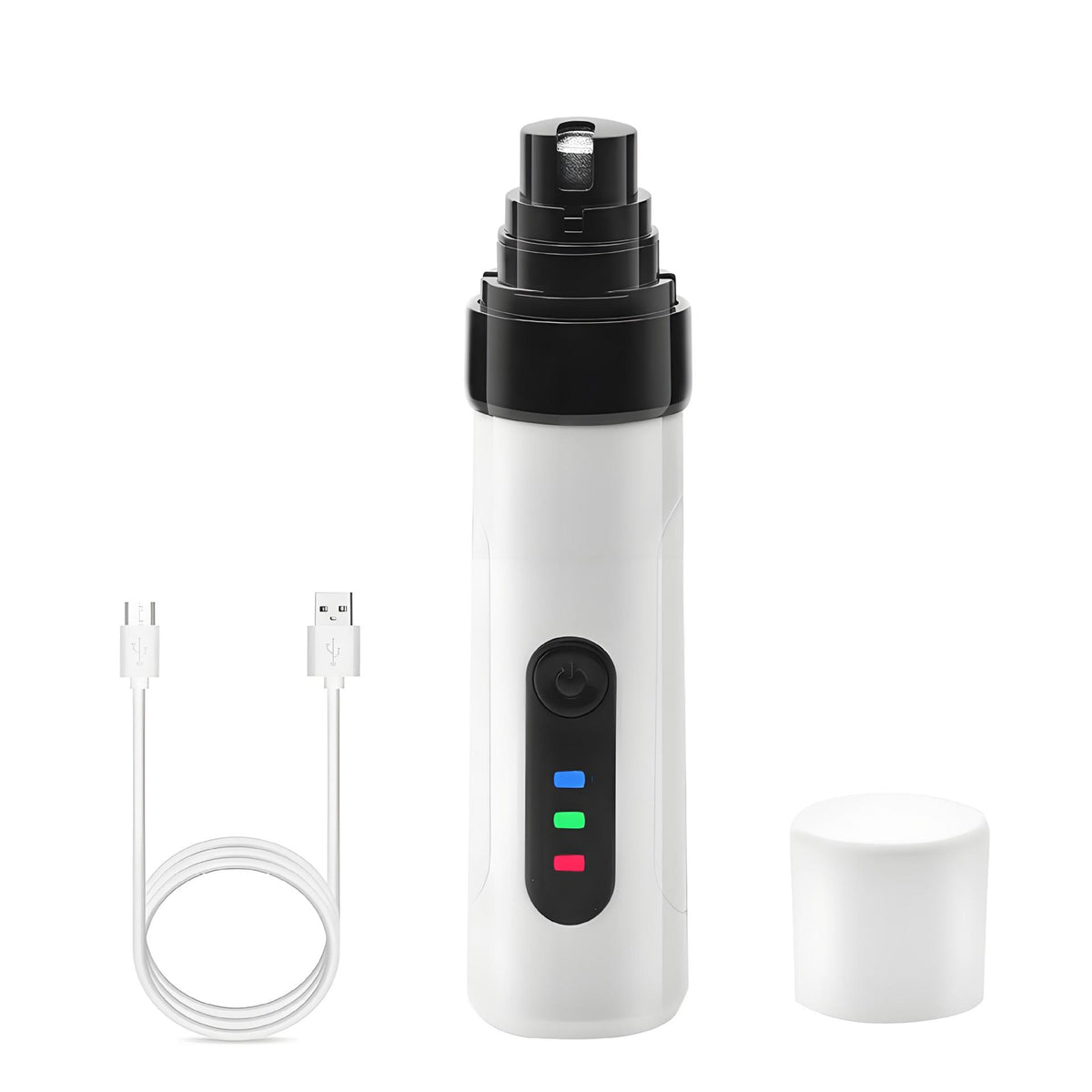 Dual Speed Pet Nail Grinder with LED Light and Diamond Head