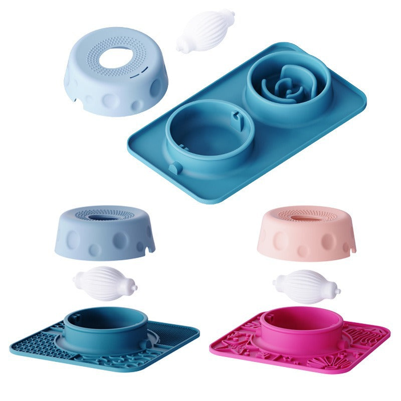 Silicone Slow Feeder Dog Bowl and Licking Mat
