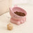 Ceramic Cat Bowl with Angled Mouth and Reaching Hand Designs, Easy-Clean Pet Food Dish