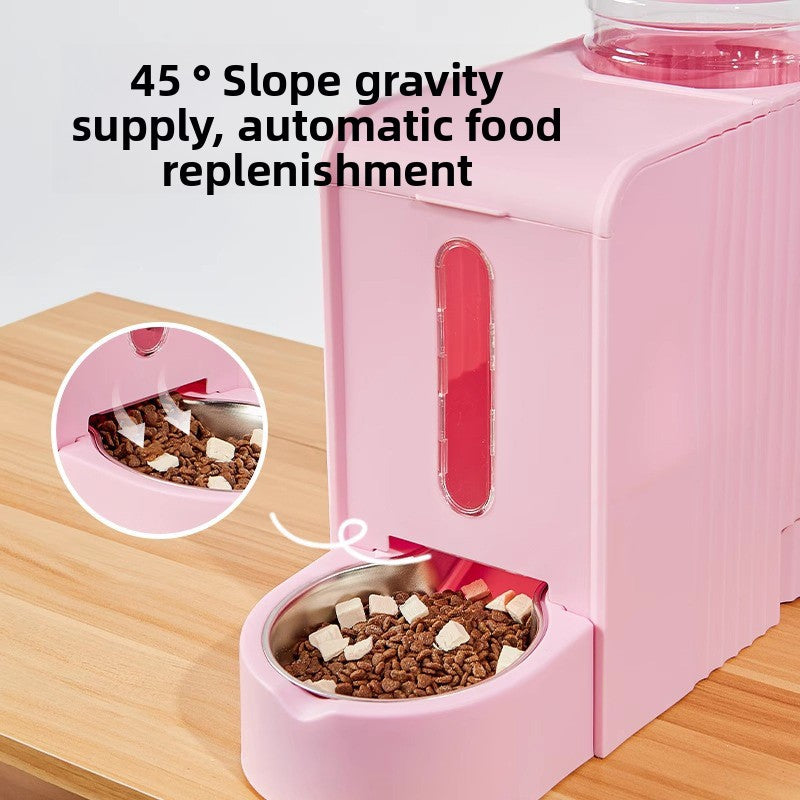 3L Automatic Pet Feeder and Water Dispenser Combo in Pink, Green or Beige