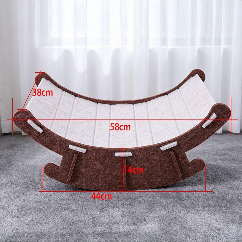 Felt rocking cat bed with built-in scratching board, product image 7