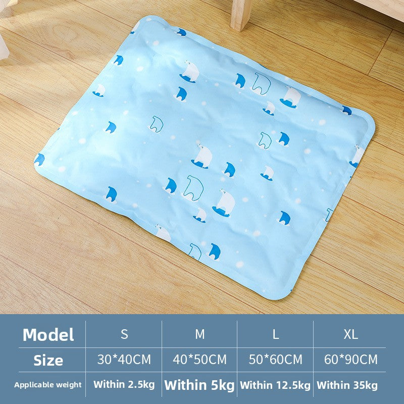Cool-touch pet cooling mat with ice bear print, product image 6
