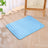 Dog lying on a grey non-slip cooling mat in summer