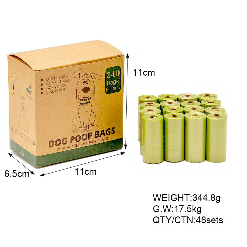 Degradable Pet Waste Bags on a Roll, Optional Dispenser