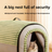 Grey enclosed pet house tent with door curtain, view 2