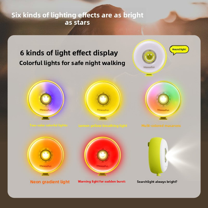 Triangle LED safety light for dog harness night walks