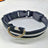 USB rechargeable LED collar for dogs and cats in Pink, in use with a pet
