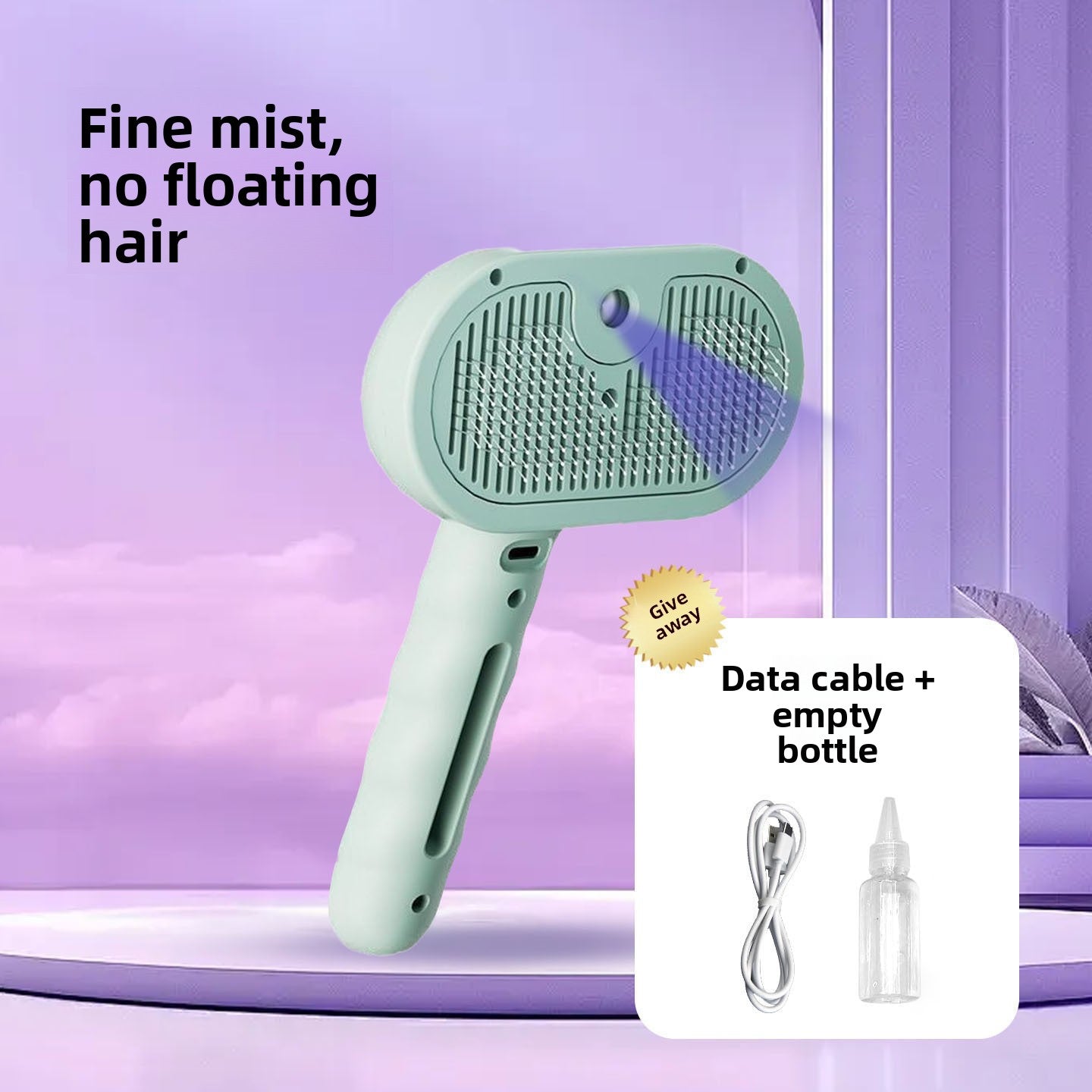 Pet Spray Grooming Comb with Detangler for Dogs and Cats