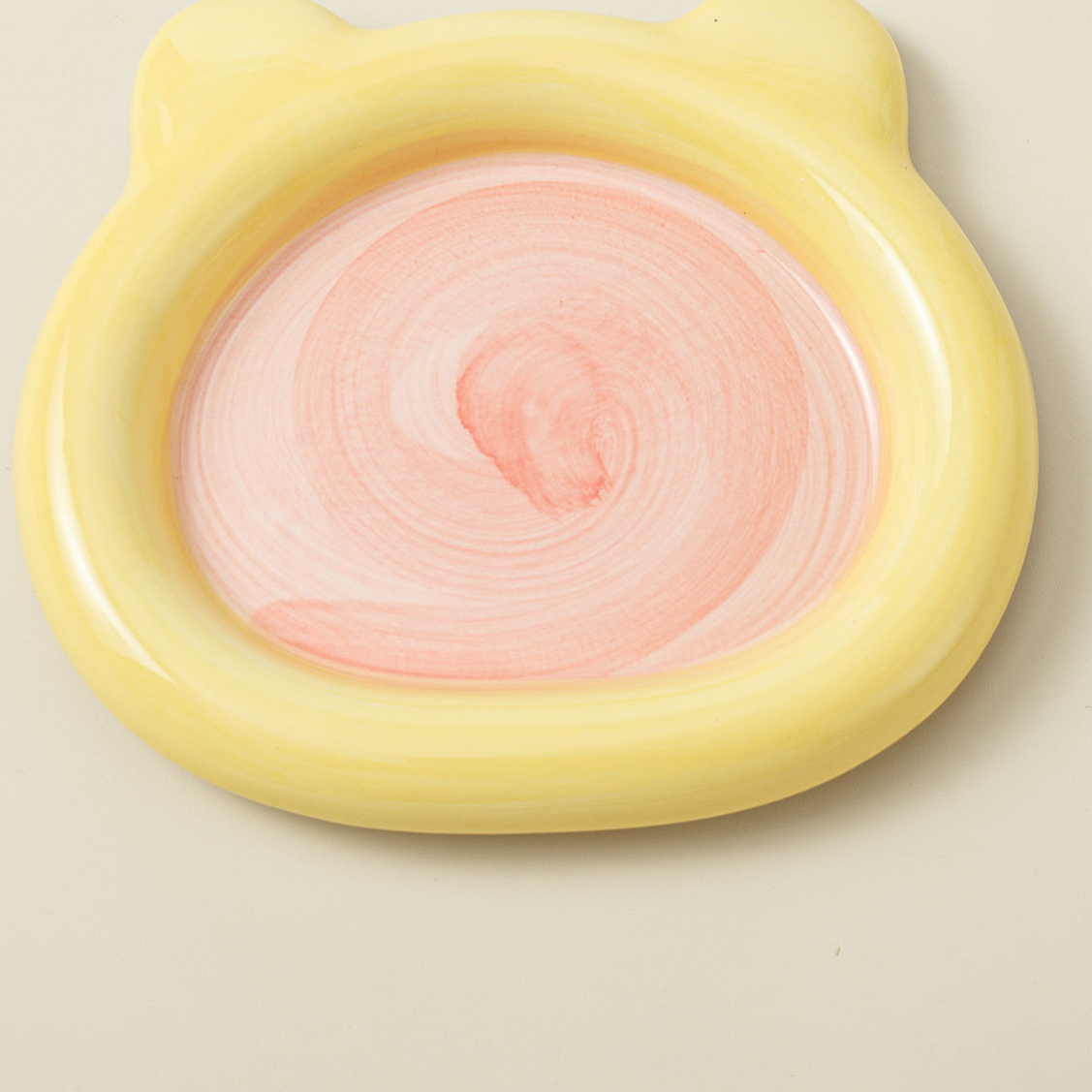 Ceramic Pet Food Bowl with Anti-Spill Design