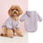 Classic hooded jumper for dogs and cats in Sky Blue, material detail