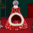 Christmas tree shaped pet nest with Santa hat design, product image 1