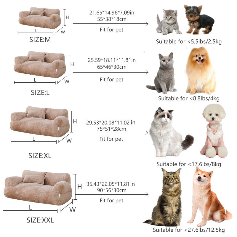 Semi-enclosed pet sofa bed with pillow for cats, photo 4