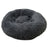 Light grey round deep sleep pet bed with soft plush, photo 101