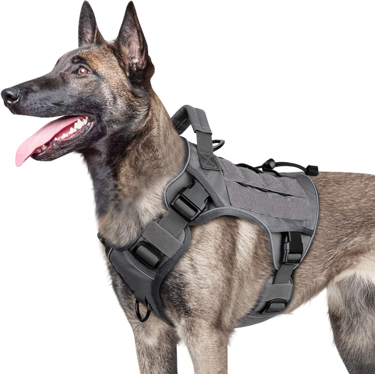 Tactical Oxford cloth dog harness vest in army green, product image 19
