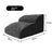 Black 2 step foam dog stairs measuring 53 x 38 x 23cm