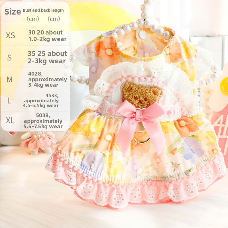 Cotton pet dresses in pretty colours and Halloween designs