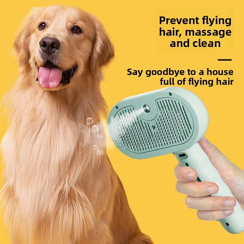 Pet Spray Comb with Watering Can, Soft Pin Mist Brush for Fur Care