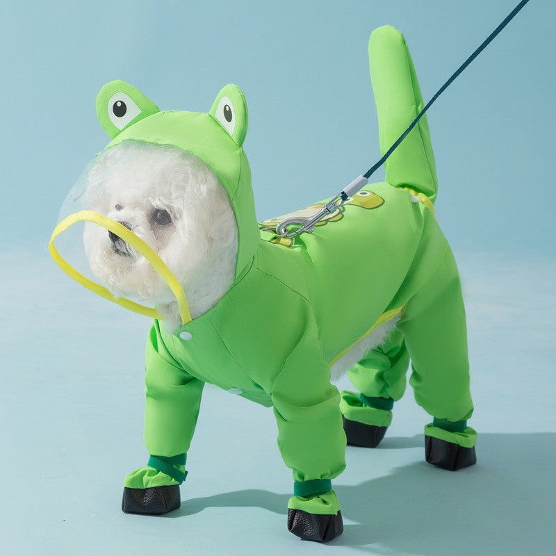 Four leg waterproof dog raincoat, available in 15 styles, image 57