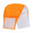 Reusable male dog belly band with waterproof outer layer in Orange, in a home setting